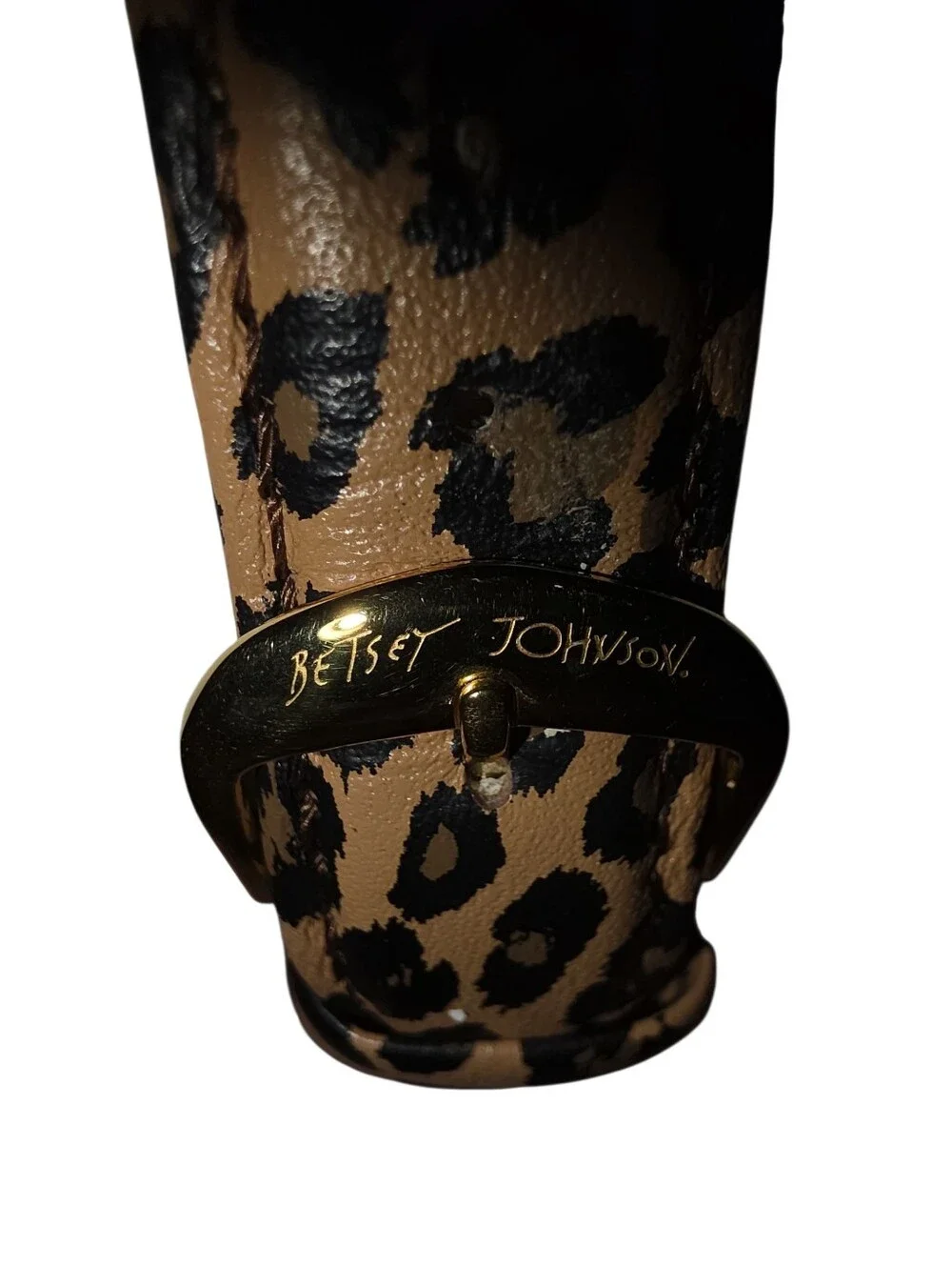 Betsey Johnson Leopard Pineapple Watch - Pink/Brown Strap